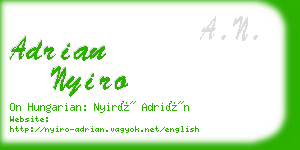 adrian nyiro business card